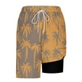 thumbnail image 6 of DeHolifer Shorts for Men Plus Size Hawaii Printed Drawstring Elastic Waisted Loose Comfy Shorts with Pokcet Orange 3XL, 6 of 6
