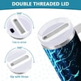 thumbnail image 3 of Yayeee 40oz Stainless Steel Tumbler with Straw and Handle Double-Wall Insulated Travel Water Bottle, Blue Tree, 3 of 8