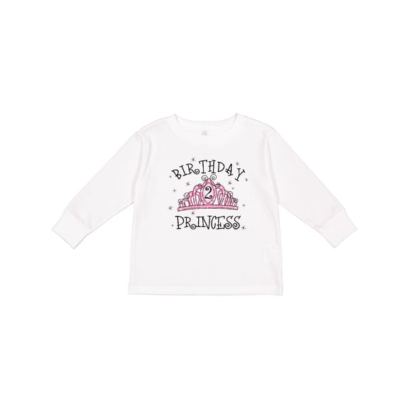 Inktastic Tiara 2nd Birthday Princess Girls Long Sleeve Toddler T-Shirt
