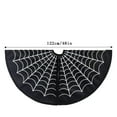 thumbnail image 3 of Hvmvliv 48in Halloween Tree Skirt White Web Pattern Christmas Tree Skirt Holiday Round Tree Base Cover Rugs for Halloween Christmas Decoration Black, 3 of 7