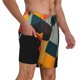 thumbnail image 2 of Balery Geometric Cube Pattern Art Bañador para hombre, shorts de playa de secado rápido con entrepierna y forro de compresión-Medium, 2 of 6