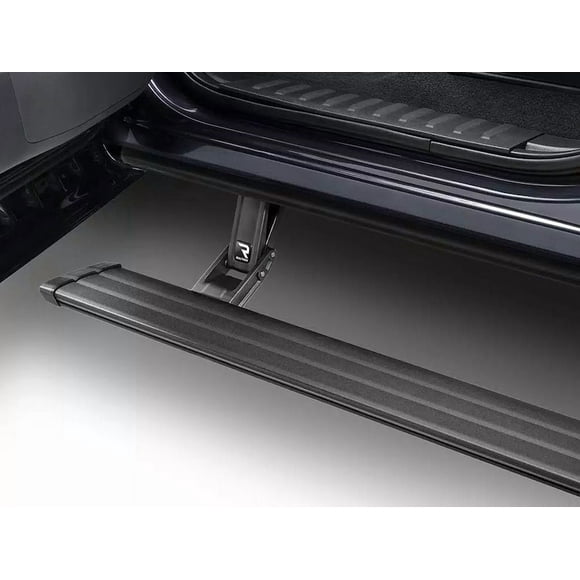 Amp Research Running Board 96152-01A PowerStep Vision; Textured; Black; Cast Aluminum; With Remote Operated LED Light System; Rocker Panel Mount; 600 Pound Load Capacity; 6 Inch Wide