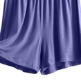 thumbnail image 6 of Women's Plus Size Cotton Shorts Summer Elastic Waist Thin Quarter Shorts Solid Color Thin Style Casual Pajamas Shorts Loose Home Pants, 6 of 6
