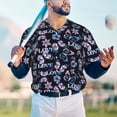 thumbnail image 5 of Lsque Love Butterflies Pattern Mens Polo Golf Shirts Funny Graphics Shorts Sleeve Button Shirts Baseball T-shirt-4X-Large, 5 of 7