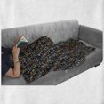 thumbnail image 5 of Geometric Soft Flannel Fleece Throw Blanket, Retro Abstract Design Pattern with Colorful Halved Rounds, Cozy Plush for Indoor and Outdoor Use, 60" x 80", Multicolor, by Ambesonne, 5 of 5