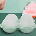 thumbnail image 4 of Light Green 4 Ball Ice Cube Tray, Silicone Sphere Mold For Whiskey, Slow Melt Round Freezer For Cocktail Drinks, 4 of 4