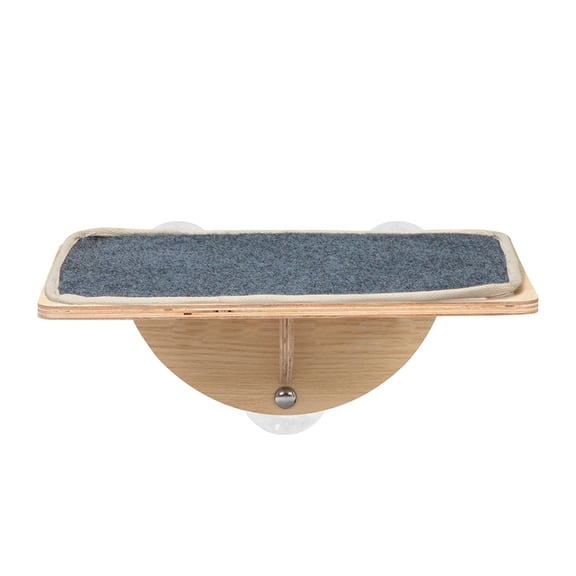 Resenkos Wall Mounted Cat Window Bed, Cat Wall Window Furniture,Indoor Cat Window Perch, Cat Hammock, Window-Mounted Cat Bed with Strong Suction Cups, Removable Felt, Natural