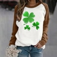 thumbnail image 2 of Bowake Chandail de la Saint-Patrick pour Femmes à Col Rond Imprimé Manches Longues Raglan Décontracté Ample, 2 of 4