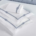 thumbnail image 5 of Superior Moonlawn Embroidered Cotton Duvet Cover Set, Full/Queen, White/Navy Blue, 5 of 11