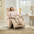 thumbnail image 3 of Lacoo Swivel Rocker Recliner with Massage,  Beige Fabric, 3 of 7