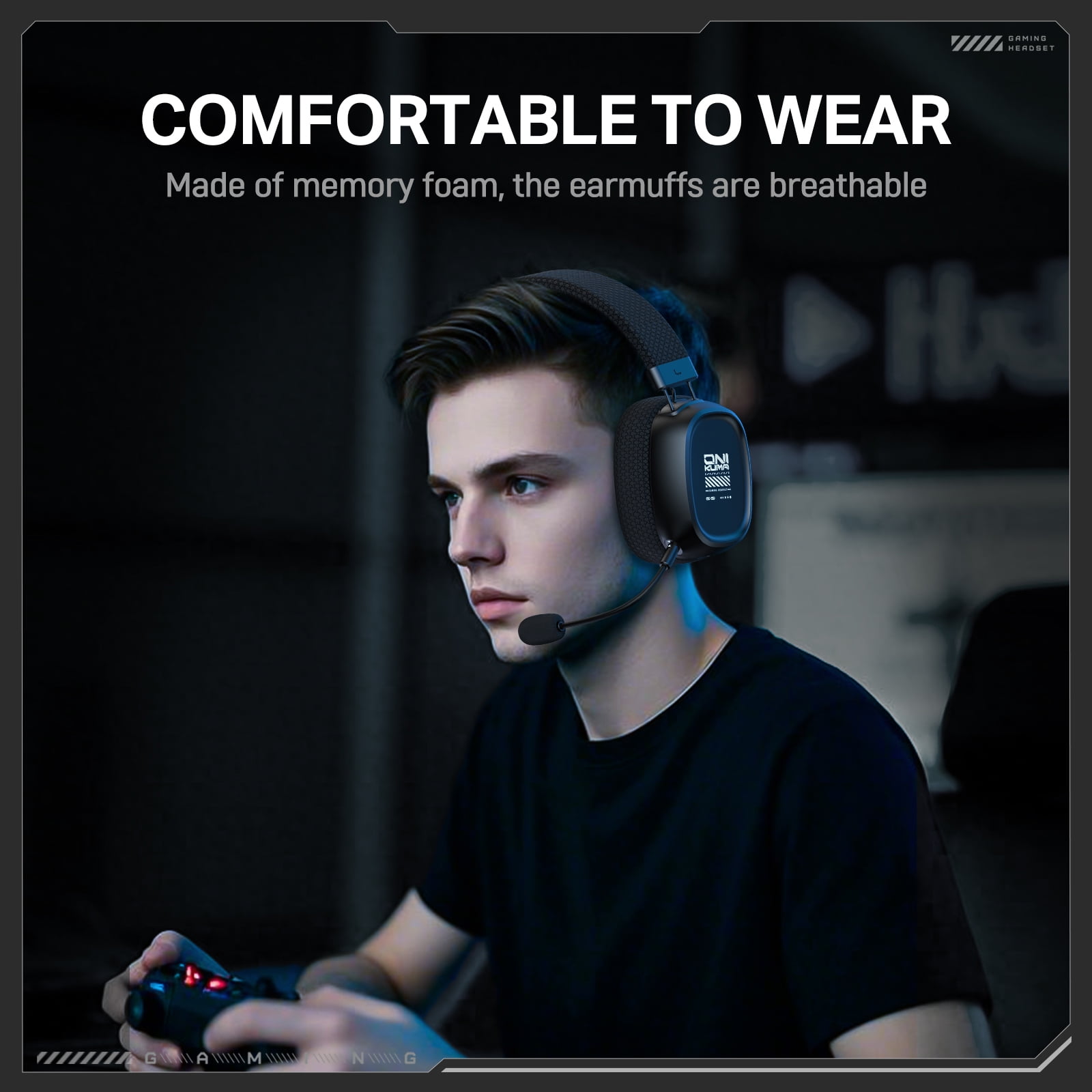 Siivton Wireless Gaming Headset for PS5,Playstation 4,Switch,Xbox,Phone,PC, 45H Playtime, 2.4G/Bluetooth 5.4 Gaming Headphones with Mic, Hi-Fi Sound