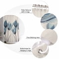 thumbnail image 7 of Shower Curtains Blue Tulip Bath Curtain Retro Flower Floral Waterproof Bathroom Shower Curtain Set with Hooks Decoration 72 x 84 Inches, 7 of 7