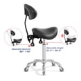 thumbnail image 2 of Silla con ruedas Saddle Stool con respaldo Antlu Black, 2 of 7