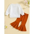 thumbnail image 3 of Bagilaanoe Sister Matching Clothes 2PCS Toddler Baby Girl Long Pants Set Letter Print Long Sleeve Sweatshirt Pullover Tops + Flared Trousers 3M 6M 12M 18M 24M 3T 4T Kids Casual Sweatsuits, 3 of 9