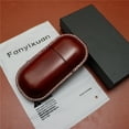 thumbnail image 6 of Leather Glasses Case Cowhide Vintage Men And Women Nearsighted Glasses Sunglasses Travel Anti-Crush Storage Box (Crimson), 6 of 7