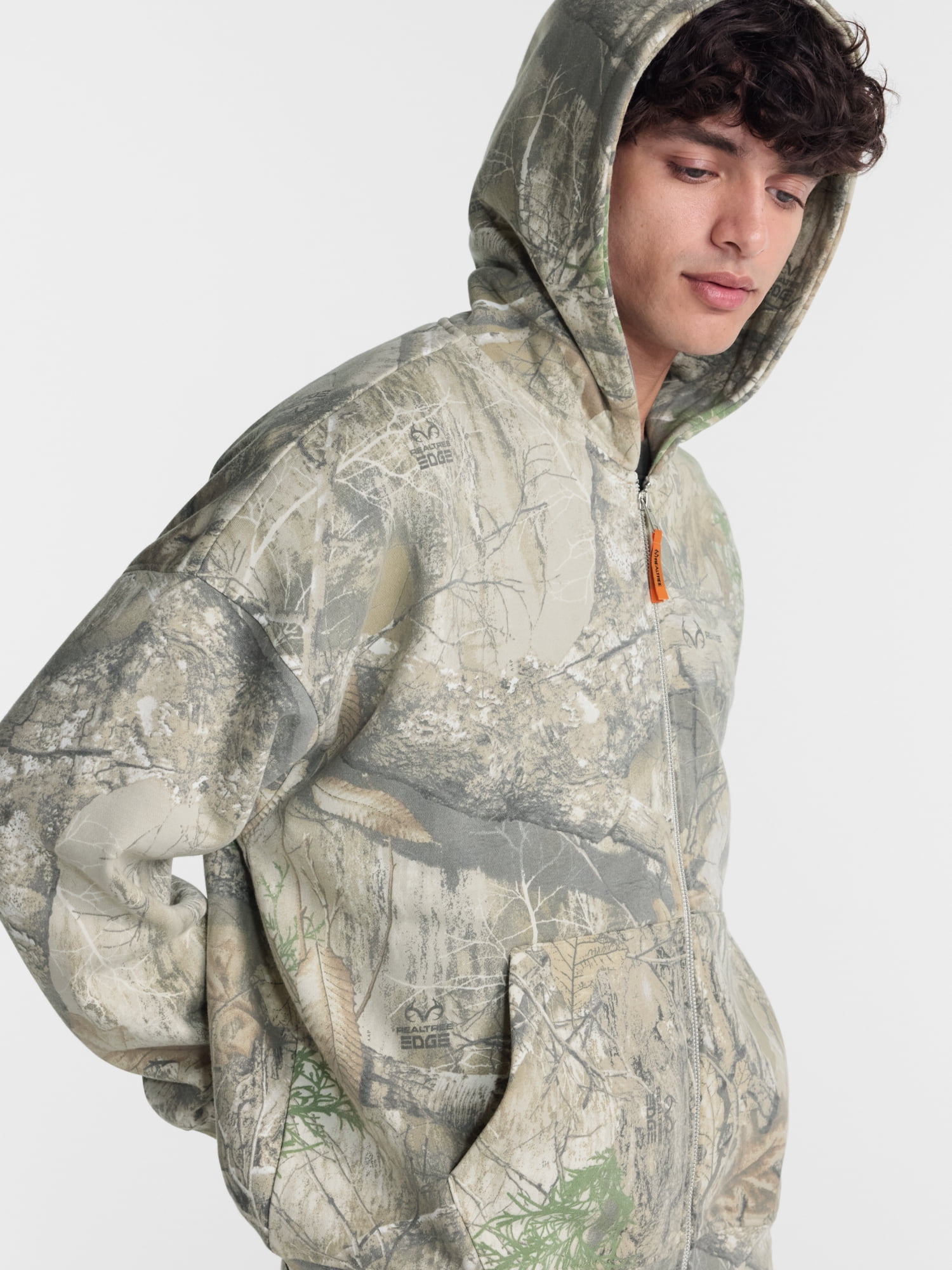 No Boundaries x Realtree Boxy Fit Heavyweight Fleece Full Zip Hoodie, Men's Sizes XS-4XLT