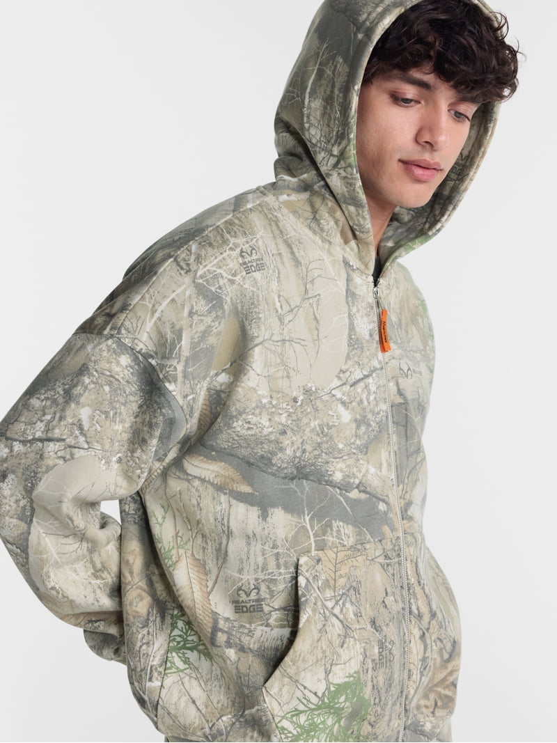 No Boundaries x Realtree Fleece Full Zip Hoodie, 3XL, Green