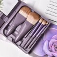 thumbnail image 2 of Easy-taken Travel Makeup Brush Set, 5pcs Mini Complete Function Cosmetic Brushes Kit (5pcs With Mirror),jxlgv, 2 of 5