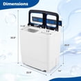 thumbnail image 3 of Costway 18 lbs Mini Laundry Machine with 11 LBS Washer&7 LBS Spinner Combo, Twin Tub Washer Blue & White, 3 of 10