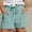Green, variant on Summer Women Summer Shorts Drawstring Elastic Waist Shorts Casual Shorts with Pockets Solid Color Everyday Shorts