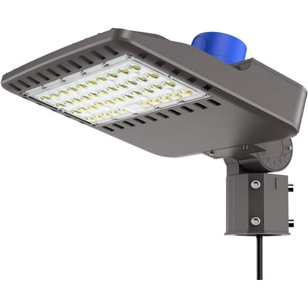 

150W Led Parking Lot Light- 21000LM(140lm/w) ETL DLC Certified IP66 Commercial LED Area Lighting 5000k Pole Light with Dusk to Dawn Photocell- Slip Fitter LED shoebox Light Brown