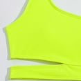 thumbnail image 6 of Yindaity Girls' Swimwear Girls Swimsuits 2 Piece Bikinis Set Colorblock Bathing Suits Cross Strap Girls' Swimwear(Green,9-10 Years), 6 of 8
