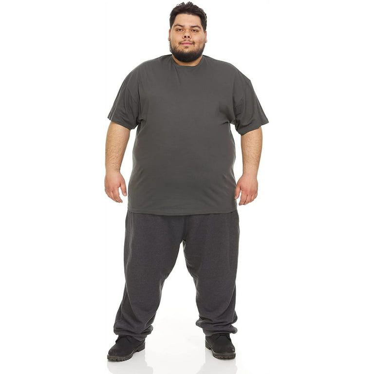 BILLIONHATS T-Shirts - Size 7X - Plus Size Men's Solid Colors Cotton  T-Shirts Short Sleeve Lightweight Big Tall Tees, Bulk