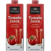 Tuscanini Premium Italian Tomato Juice 33.8oz 2 pack Resealable Cap, Non GMO Verified