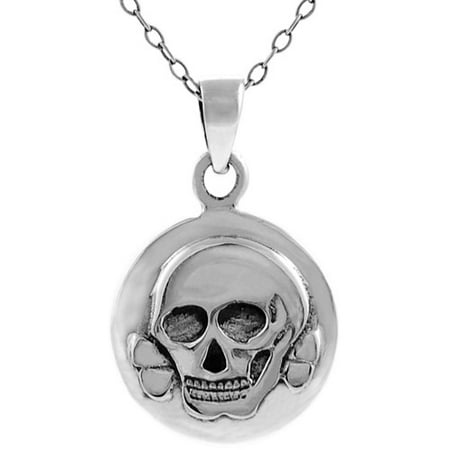 Daxx Men's Sterling Silver Skull And Cro