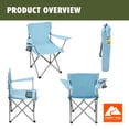 thumbnail image 5 of Ozark Trail Quad Folding Camp Chair with Cup Holder, Sky Blue, 5 of 12