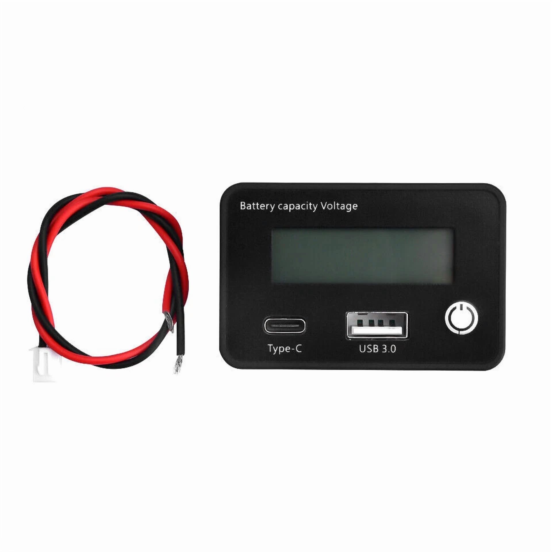 CRESTIN- Battery Capacity Voltmeter Tester Lithium Voltage Meter Tester Gauge Monitor A