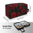 thumbnail image 4 of Goofa Rose Printed Toiletry Bag with Handle,Large Capacity Travel Makeup Cosmetic Bag for Women, Carry on Airport Airline Compliant Bag, 4 of 9