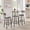Grey, variant on Bar Stool Set of 3 with Shelf, Round Bar Table with 2 Upholstered Stools and Backrest, Small Pub Table Set for Kitchen Apartment Balcony, Grey
