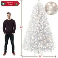 thumbnail image 2 of Yaheetech 7.5ft Pre-lit Artificial Christmas Tree with Foldable Stand, White, 2 of 8