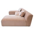 thumbnail image 5 of Aurelia Mid-Century Modern U-Shape Peach Chenille Corner Sectional Sofa, 5 of 6
