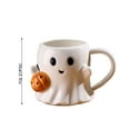 thumbnail image 4 of Halloween Ceramic Coffee Mug, 20oz Cute Ghost Pattern Novelty Coffee Mugs, White Pumpkin Ghost Mugs for Milk, Juice, Tea, Cute Handmade Halloween Gifts for Kids Adult, 4 of 8
