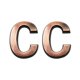 thumbnail image 1 of Cobata Números de casa adhesivos de 2,75 pulgadas Números de buzón Números de puerta de calle Señales de dirección autoadhesivas para apartamentos Letra doble de bronce C, 1 of 1