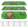 thumbnail image 2 of HAHDAXIA Monkey Pattern Bedding Solid Comforter Set for All Seasons 3 Pieces(1 Comforter+2 Pillowcases) Soft Microfiber Bedding Set Queen(90"x90"), 2 of 7