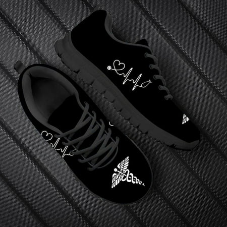 

Gradient Nurse/Stethoscope Heartbeat Print Men Flats Sneaker Women Casual Shoes Lace Up Designer Ladies Running Jogging Shoes