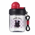 thumbnail image 2 of lhwanj Cute Water Bottle with Straw, Leakproof Summer Cartoon Anti Fall Portable Sports Bottle Cup, Flip Top, Springy Topper, Shoulder Strap, 2 of 3