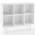 thumbnail image 1 of Crosley Liam 6 Cubby Wooden Bookcase in White, 1 of 9