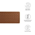 thumbnail image 5 of Sparta Weave Wall-Mount Vegan Leather King Headboard in Walnut Brown, 5 of 7