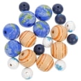 thumbnail image 1 of ColoMX 20pcs granos de agujero grandes niños perlas sueltas de cuentas de madera redondos cuentas de joyería, 1 of 7