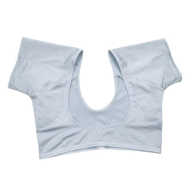 Seitruly Mujeres Underarm Armpit Vest Top Sweat Pad Sweat Absorbing Shirt L Piel normal Protección de la piel Azul claro L