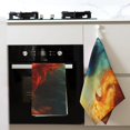 thumbnail image 4 of Disketp Red And Blue Fire Peacock Waffle Weave Kitchen Dish Cloth,Super Absorbent Kitchen Dish Towels 16*26 Inches for Dish Rags Washing Dishes, Drying Dishes, 4 of 7
