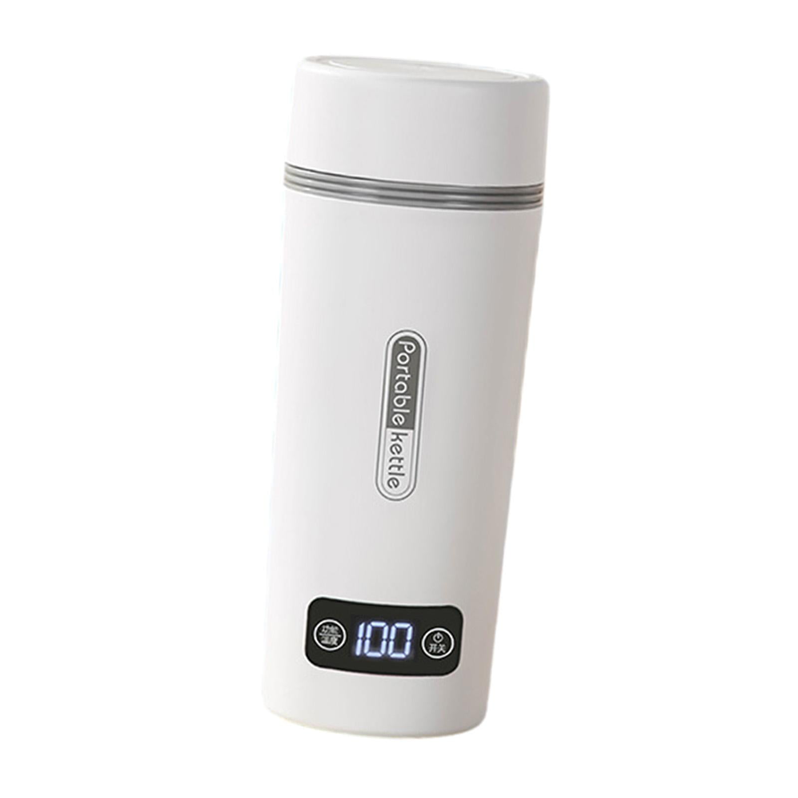 350ml Portable Kettle Electric Tea Kettle Insulated Smart Teapot Coffee Kettle Small Water Boiler for Parties Household Trips white