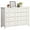 White, variant on Magic Union 10 Drawer Double Dresser with Metal Handles and Various Size Wide Deep Drawers,Smooth Metal Rail,Modern and Contemporary Wood Dresser Chest for Bedroom,Living Room,Closet,Black