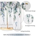 thumbnail image 2 of Eucalyptus Blue Purple Leaves Kitchen Curtains Botanical Floral Plant Small Short Cafe Window Curtains Flower Rod Pocket Bathroom Window Drapes Treatment Tier Curtains 2 Panels (26x36 Inch), 2 of 6