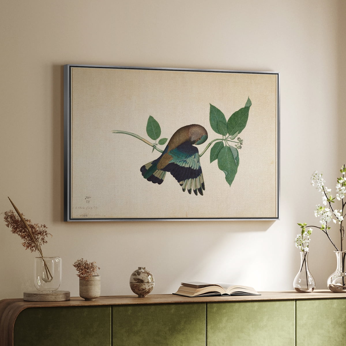 Vintage Animal Print-XXII By Wexford Home Framed in Silver Wood Gallery Wrapped Canvas 17 in. x 25 in.