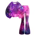 thumbnail image 6 of XZNPDUCQ 7-8 Years Girls Outfits Toddler Girls Fall Winter Clothes Girls Long Sleeve Top Pants 2PCS Set A248-Dark Purple, 6 of 8